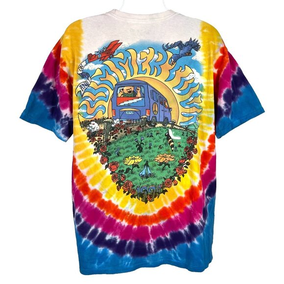 Grateful Dead Summer Tour 1994 Vtg Mens T-Shirt Tie Dye size XL +DeadHead Button - Picture 3 of 14